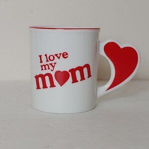 Vintage Deadstock I Love My Mom Mug Heart Shaped